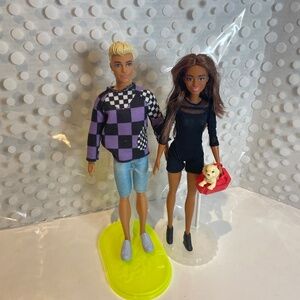Barbie & Ken Fashionista dolls with puppy